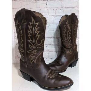 ARIAT WOMENS R Toe Heritage Western Boot Brown 9 B Cowgirl Boots 15725